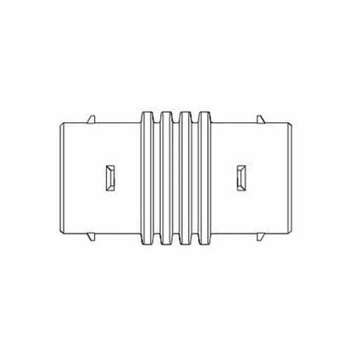 ADS Internal Coupler, Snap HDPE Single Wall Black Male x Barb 3" | DFECPINT030
