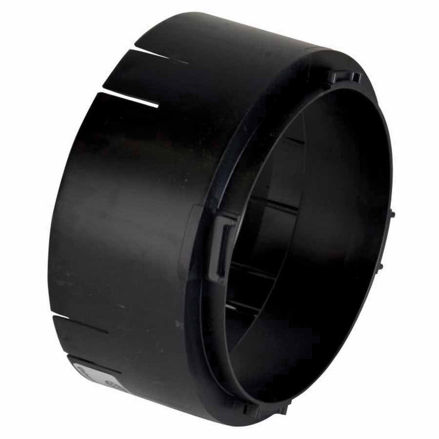 6" Locking Outlet, Black Styrene Universal