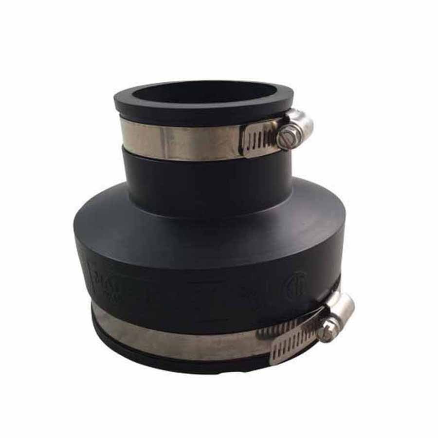 Flexible Coupling, 6"Clay x PVC Black