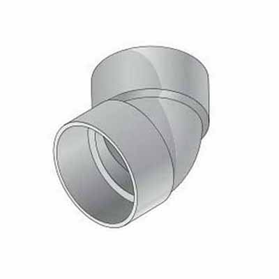 4" Hub x Spigot NDS P Series SDR-35 White PVC 45 Degrees 1/8 Bend Solvent Weld Sewer Elbow
