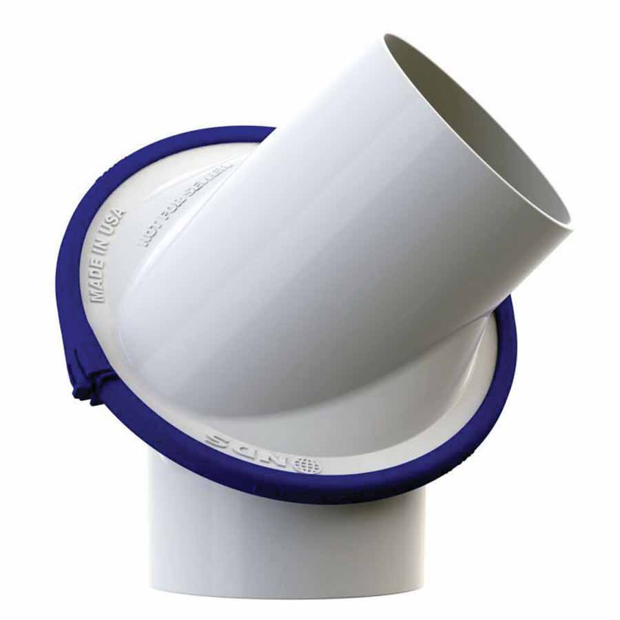 Swivel Fitting, 4" White PVC 90 Degrees Solvent Weld