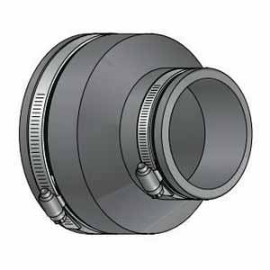 Flexible Coupling, 8"Clay x PVC Black