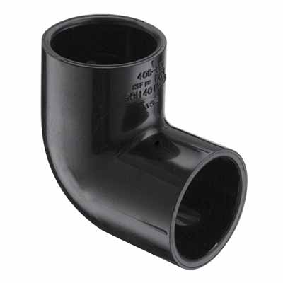 Sch. 40 Black PVC Elbow 2" Socket | 406020B