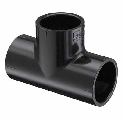 Sch. 40 Black PVC Tee 1-1/2" Socket | 401015B