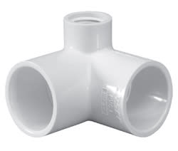 3/4" x 3/4" x 1/2" 90 Side Outlet Elbow PVC Sch. 40 Slip x FPT | 414-101