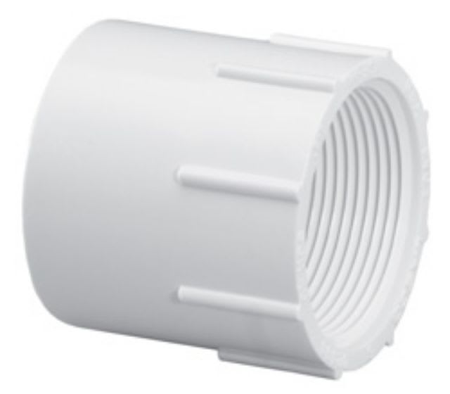 PVC Schedule 40 - Female Adapter, 1-1/12"Slip x FPT White | 435015