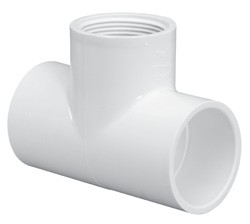 4" Tee PVC Sch. 40 Slip x FPT | 402-040