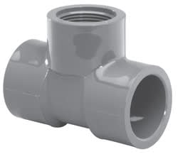 1" x 1" x 3/4" Tee PVC Sch. 80 Slip x Slip x FPT | 802-131
