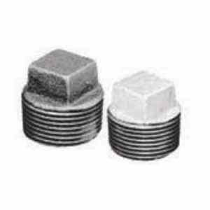 Pipe Plug, 2"MNPT Galvanized Malleable Iron Square Head