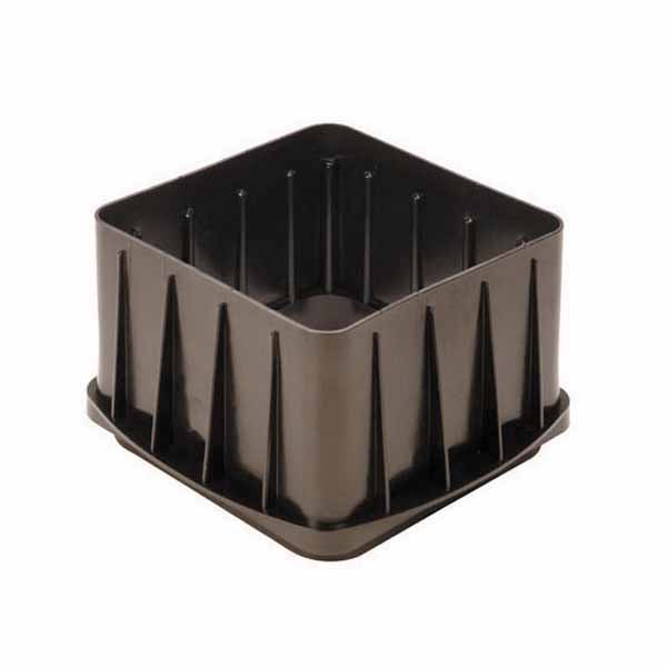Riser, 11" Black HDPE Square