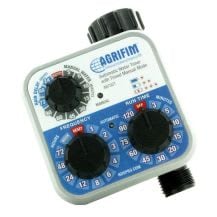 Analog Timer, 4" x 4" x 2" Blue Plastic 3-Dial Hose Bib