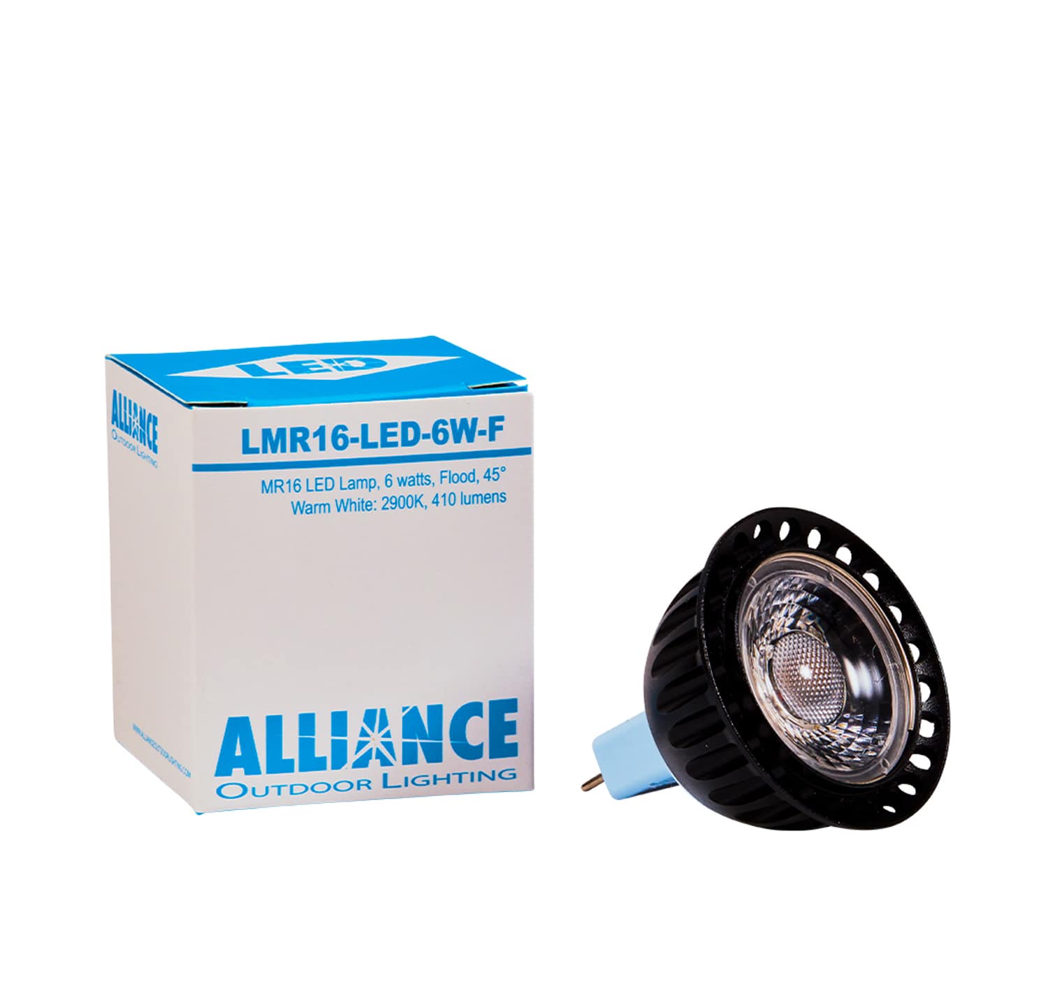 Alliance Lighting Lamp, 6W MR-16, 410 Lumens 2900K LED 45 Deg | LMR16-LED-6W-F