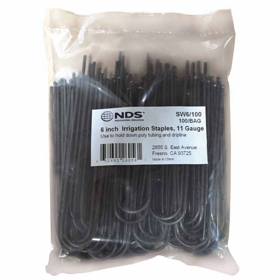 NDS Sod Staple, 6" x 1" 1020 Cold Rolled Steel Round Top | A 700