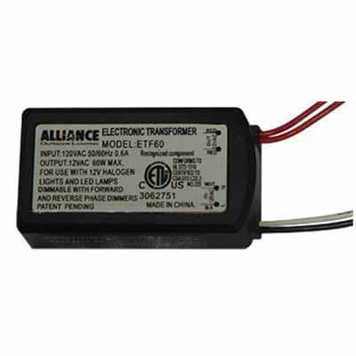 Alliance Outdoor Lighting Transformer, 60W 120V Primary 12V Secondary | AOLETF60