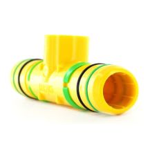 King Innovation Tee 1 in. x 1 in. x 1/2 in. Clampless Poly x Clampless Poly x FPT | BLZ1402-130