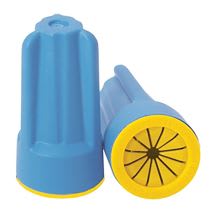 Wire Connector, 30 V 10 A 20-14 AWG Stranded 18 AWG Solid Copper/Copper Blue/Yellow 25/Pack Corrosion-Resistant Low Voltage