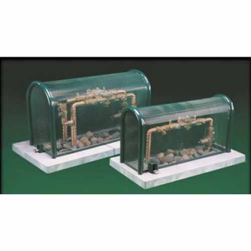 Protection Enclosure, 16" x 46" x 30" Forest Green Steel Backflow Hinged