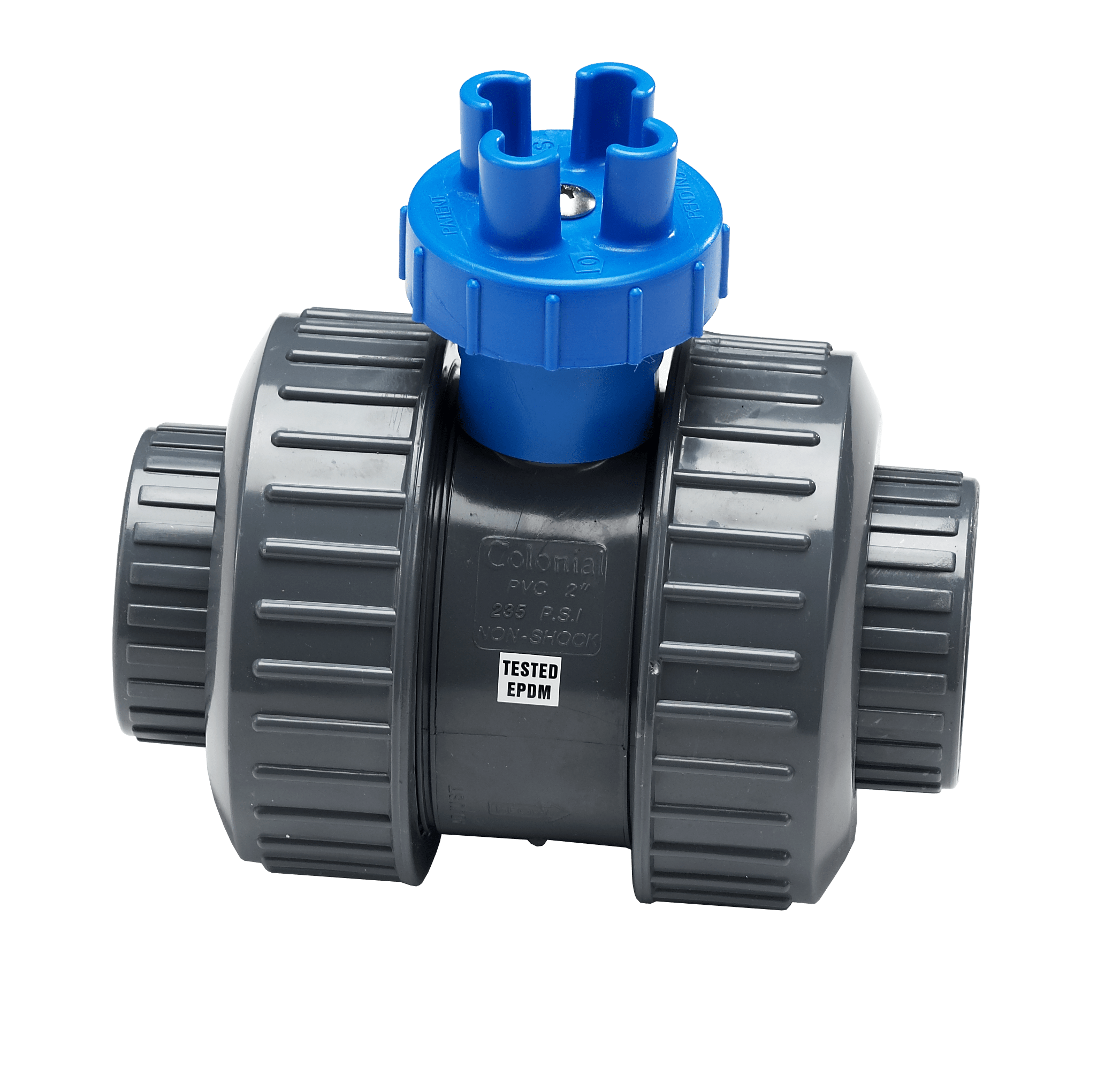 Ball Valve, 1"Slip x Threaded Gray PVC 235 psi True Union Slo-Close Full Block
