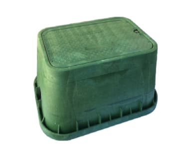 Valve Box, 12" x 20" x 12" Rectangular Green Irrigation Control Valve 1220 with T-Lid