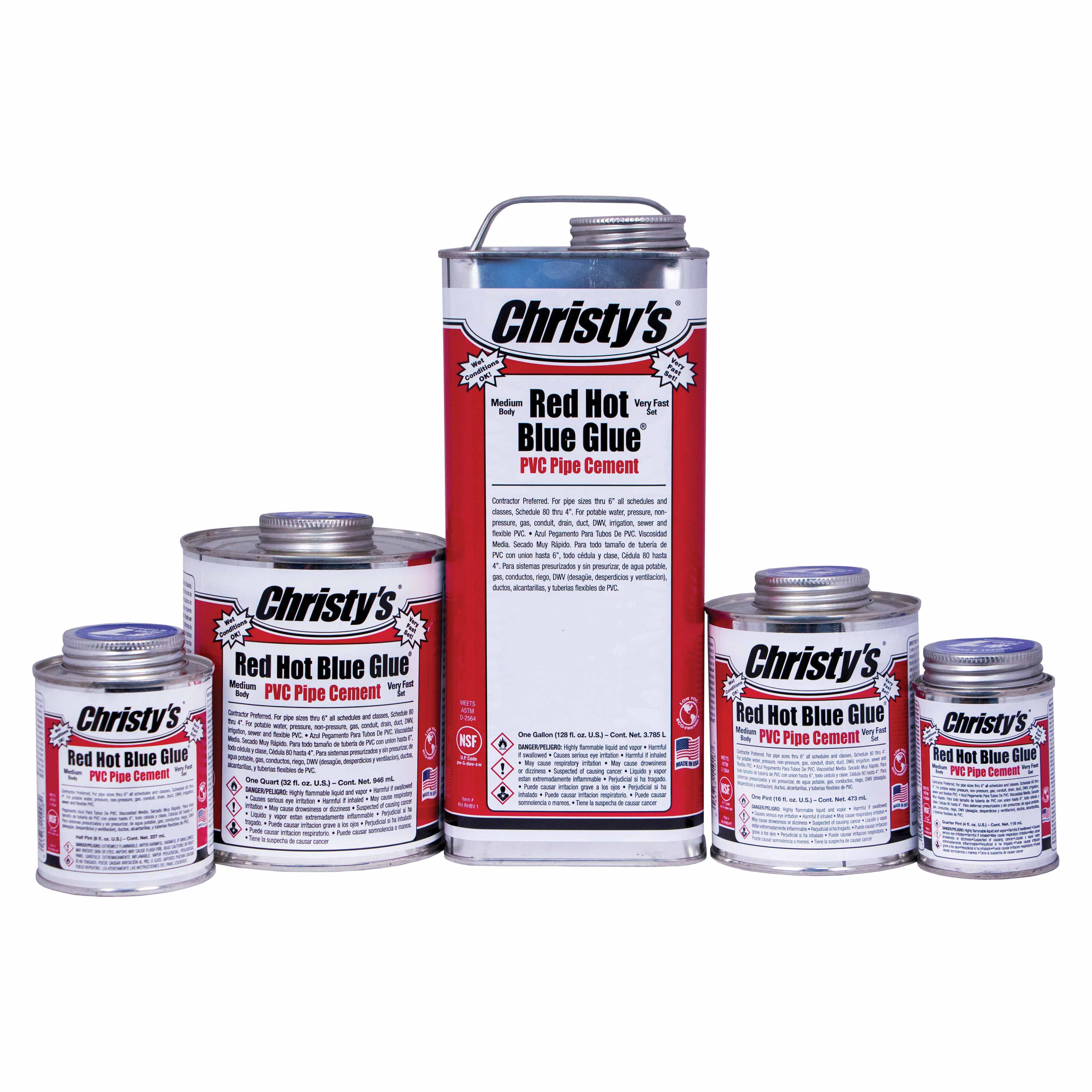 PVC Cement, 1/2 pt Can Low VOC
