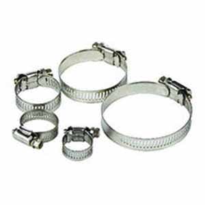 Hose Clamp, 1-1/2" Yellow Dichromate Zinc-Plated Stainless Steel 57 Series