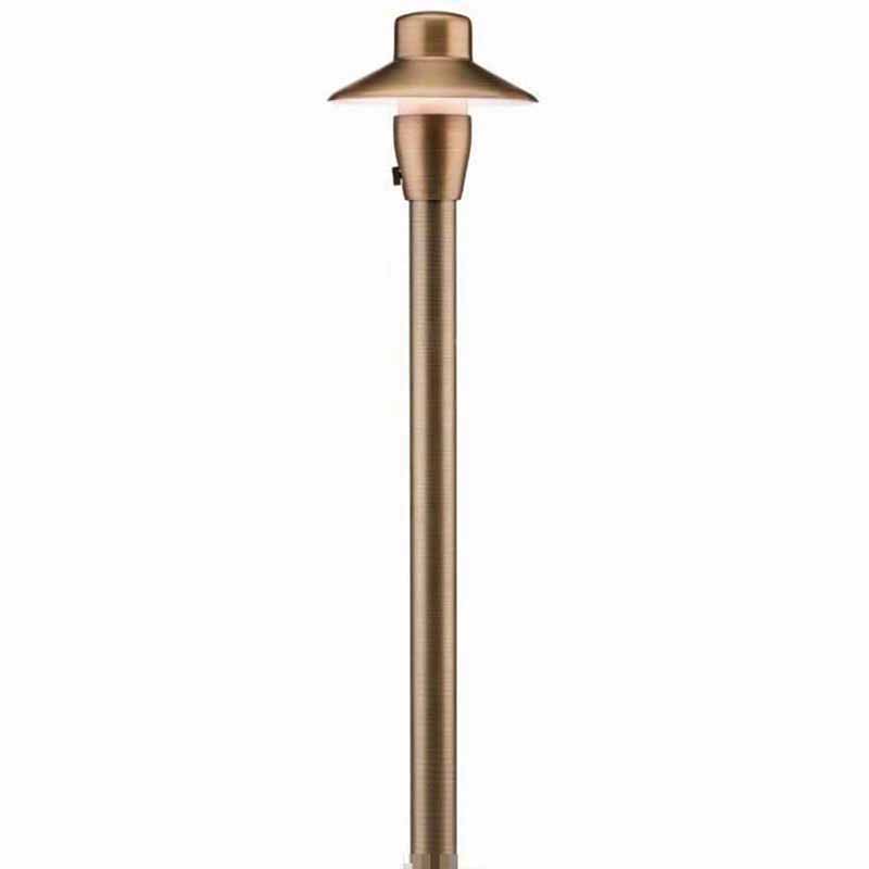 FX Luminaire Path Light, 1.6 W Ceramic G4 2700K LED Midgrade Brass | CPL7LED20W18RAB