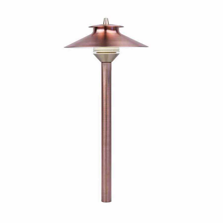 Top Assembly, 6.3" Flat Black Copper/Brass For Grande Risers in Path Lights Delmare Series Zoning