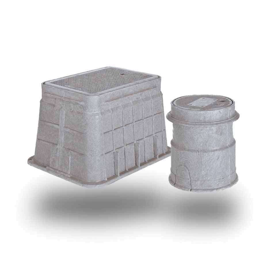 Meter Box Body, 10" x 15" Rectangular Gray FL09