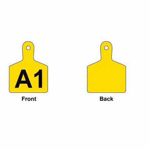 Printed Tag, Yellow Blank Thermoplastic Polyurethane (TPU) Single Sided Custom