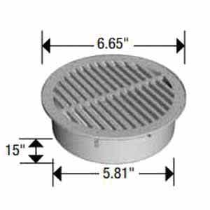 Grate, 6" Round Green Drop-In