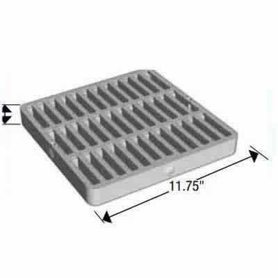 Drain Grate, 12" x 12" Square Green