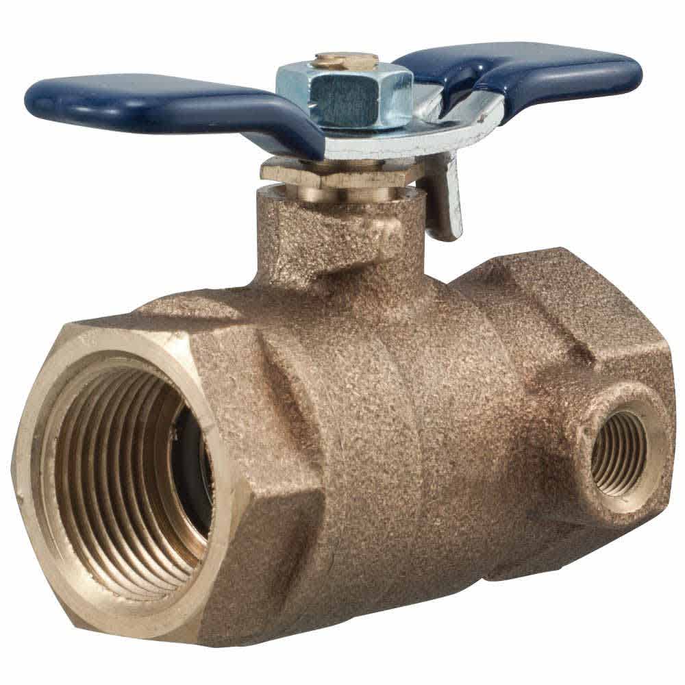 Ball Valve, 3/4"Threaded x Threaded with Tapped Side Outlet Lead-Free Cast Copper Silicon Alloy 600 psi LF622FT Series