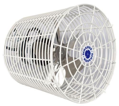 Schaefer Versa-Kool Circulation Fan 8 in w/ Tapered Guards Cord & Mount - 450 CFM