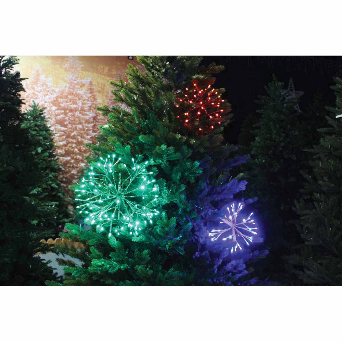 3D Shimmering Sphere, Green Twinkle LED 16" Green Tape Low Voltage