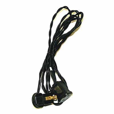 Jumper Cord, 12' Black with Fused Base Plug