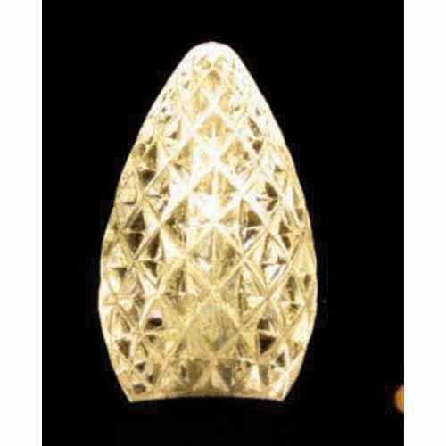 Christmas Light Bulb, Faceted E12 C7 LED Sun Warm White Transparent | BU-LED-FC7-TSWW