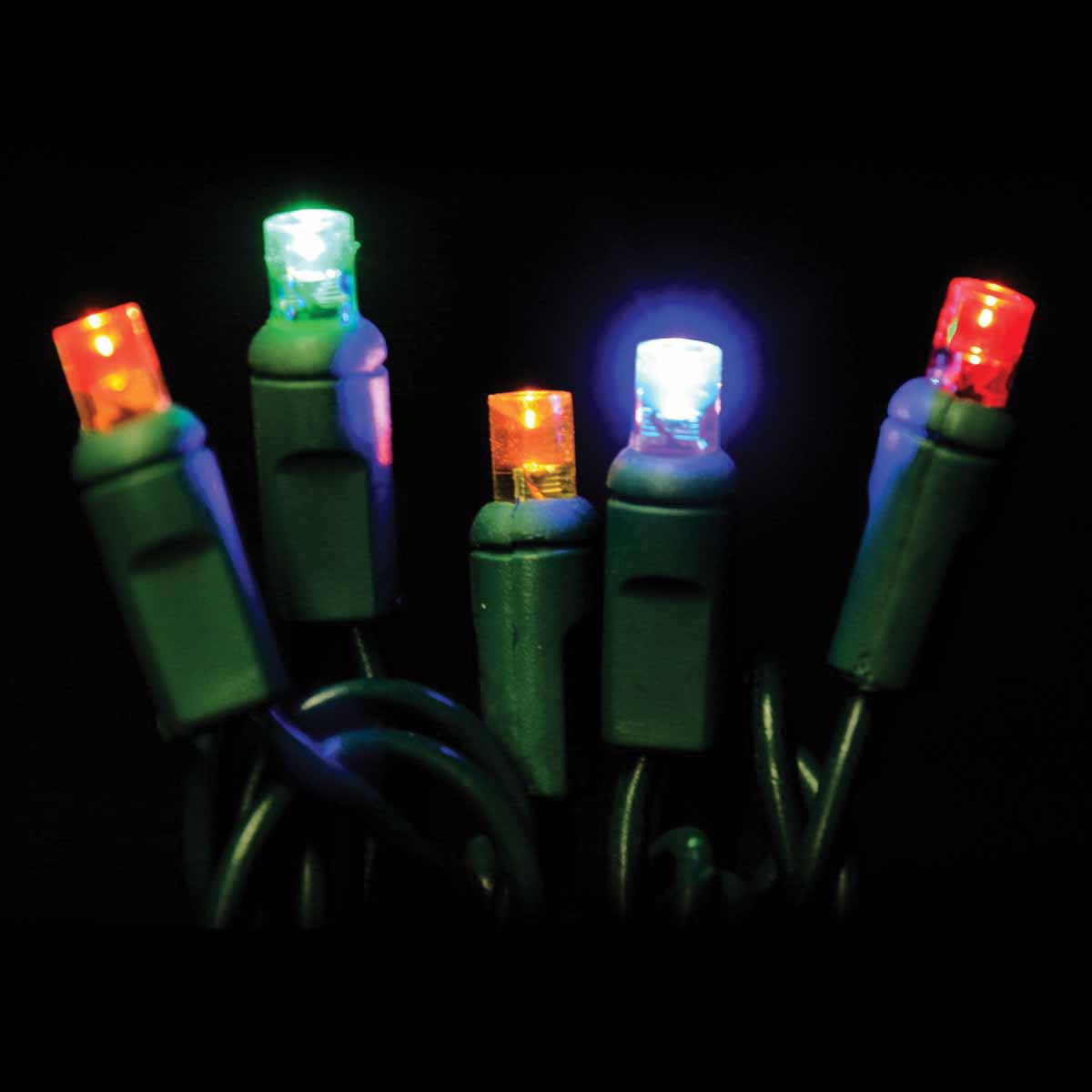 LED Light Set, 4.8 W per Set 23.5' 4" Spacing Multi-Colored Commercial Grade