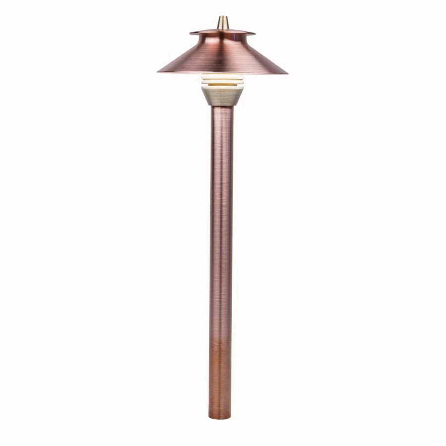 Top Assembly, 4" Copper/Brass For Petite Risers in Path Lights Zoning