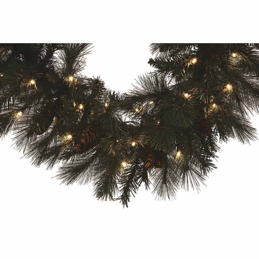Noble Garland, Warm White 5 mm LED 4.5" x 14" Mixed | MGARL-45-WW-LED