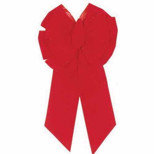 Bow, Velvet 11-Loop Deluxe Large 6/Pack