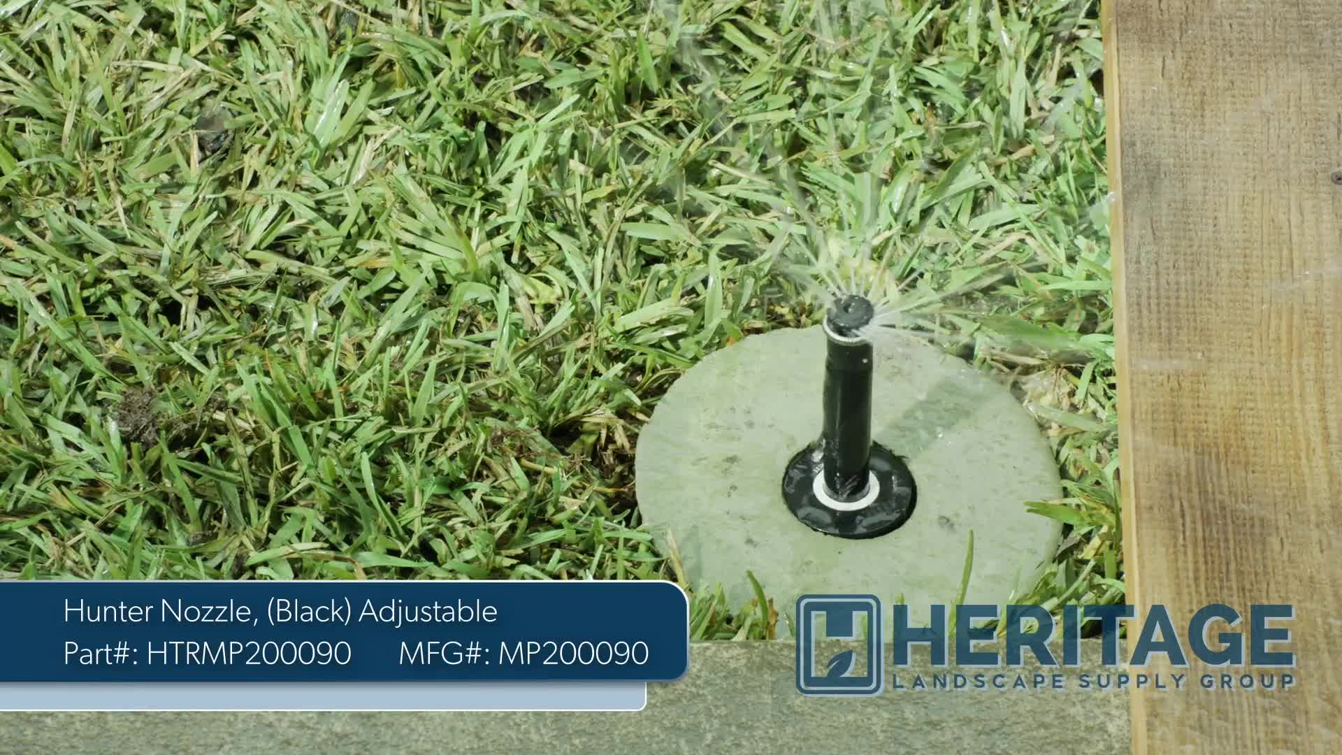 Hunter Nozzle, 13 - 21' 90 - 210° Adjustable Fnpt 1.2 - 1.74 Gpm Black | MP200090