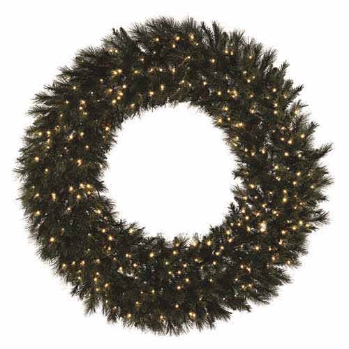 Wreath, Warm White 5 mm 3D LED 6" L Mixed Noble Series 2-Piece Commercial
