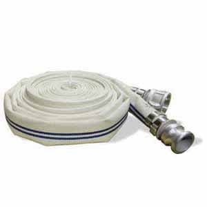 Mill Hose, 1-1/2" 100' White Synthetic Rubber Tube Collapsible