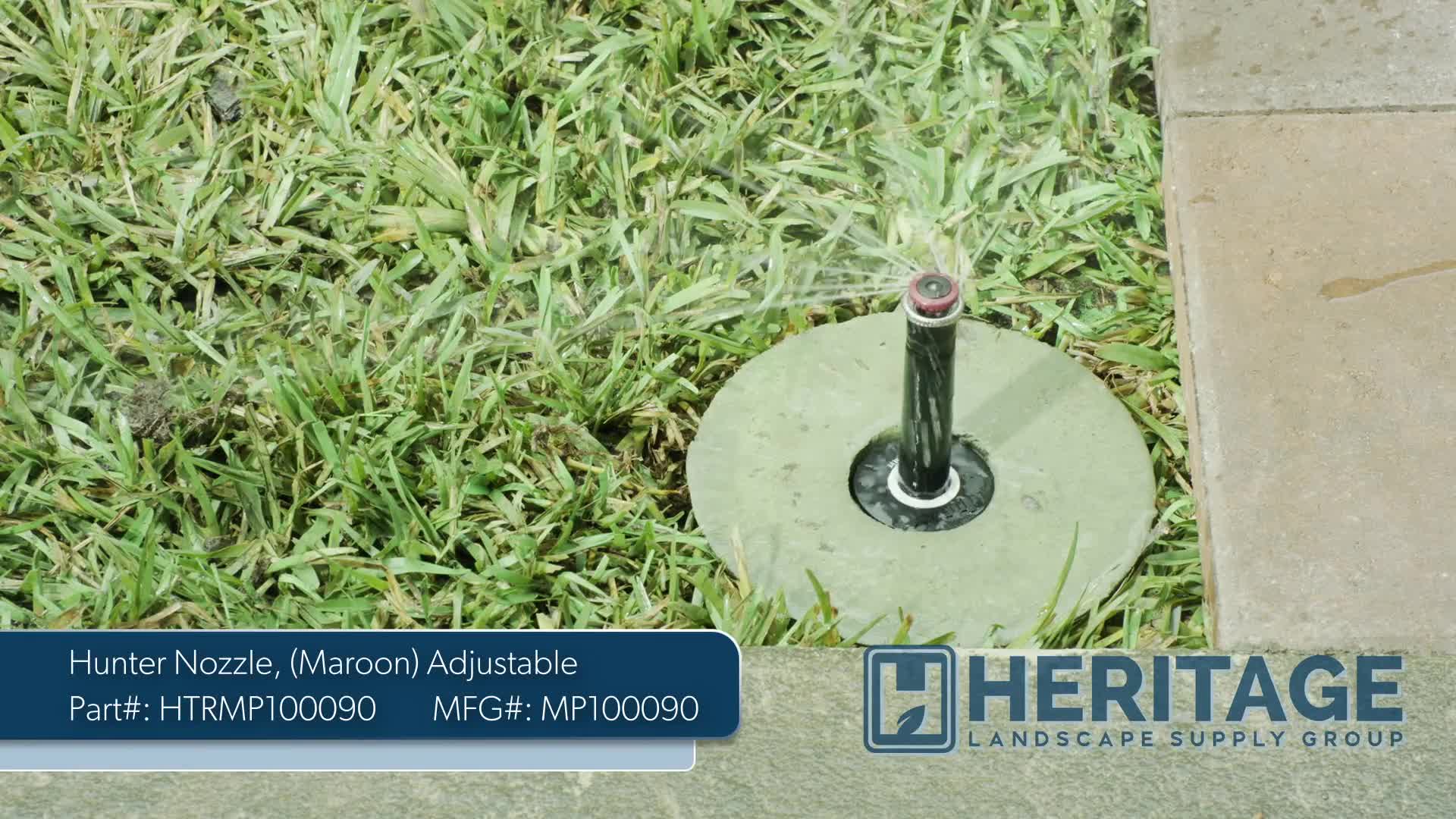Hunter Nozzle, 8 - 15' 90 - 210° Adjustable 0.17 - 0.4 Gpm Maroon | MP100090