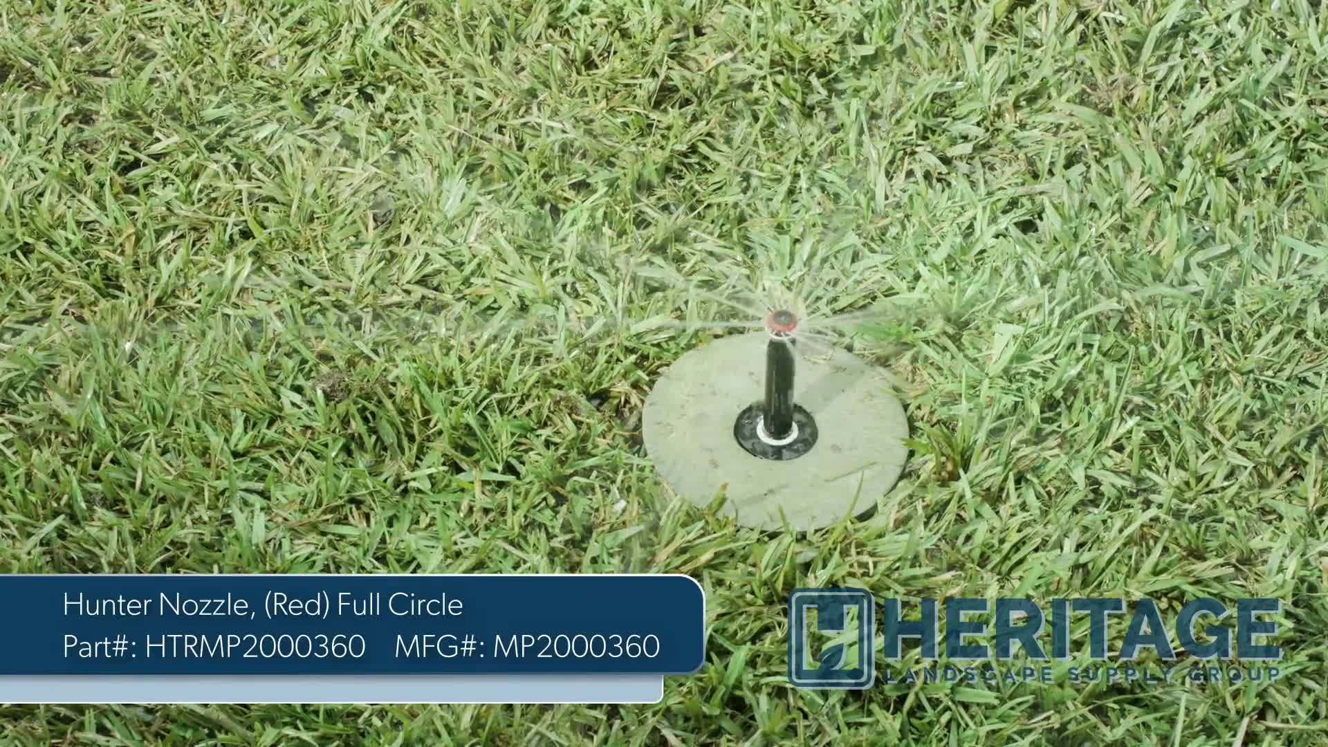 Hunter Nozzle, 13 - 21' 360° Full Circle Nozzle 0.34 - 1.1 Gpm Red | MP2000360