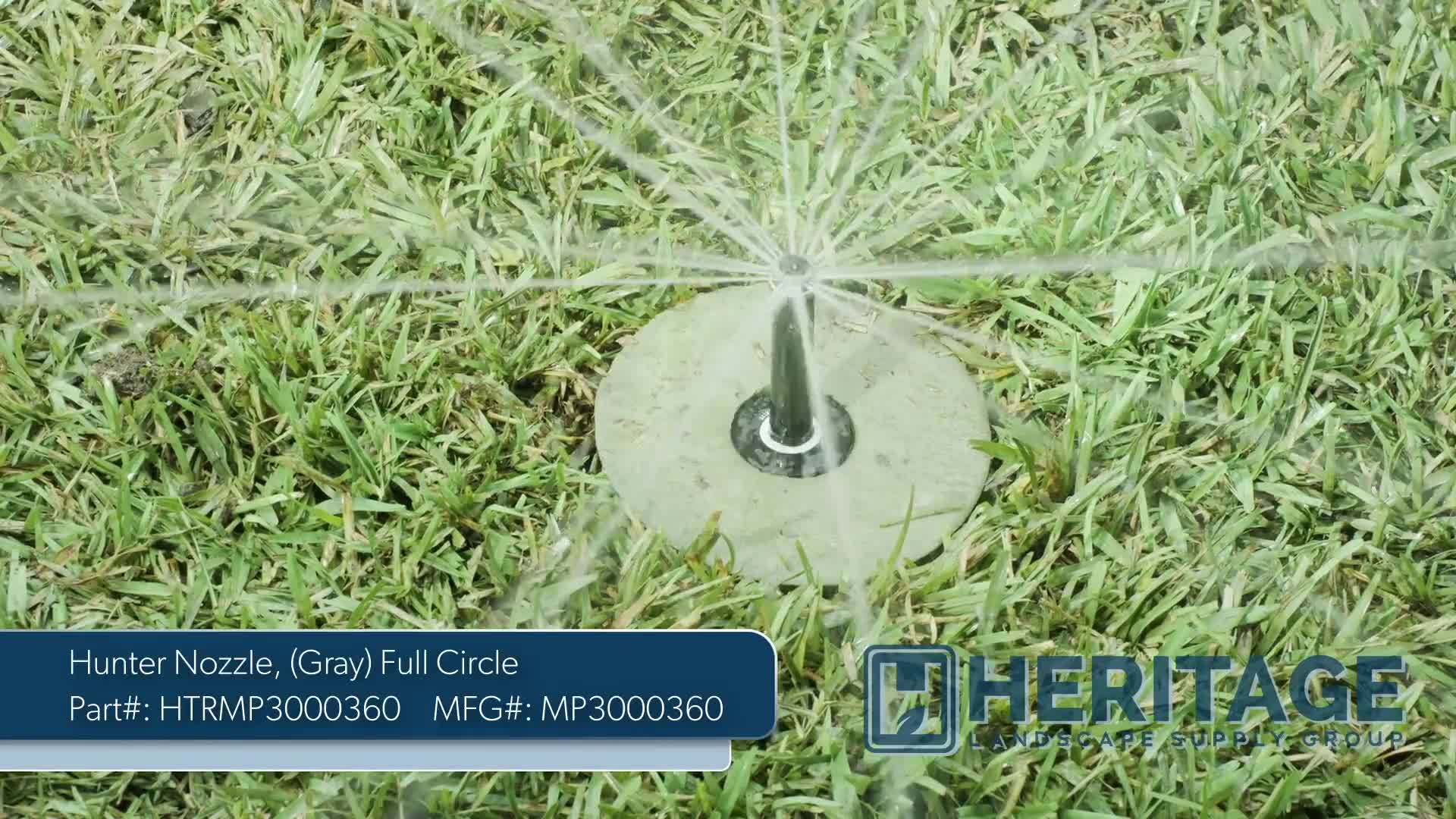 Hunter Nozzle, 22 - 30' 360° Full Circle FNPT 2.88 - 4.27 gpm Gray | MP3000360