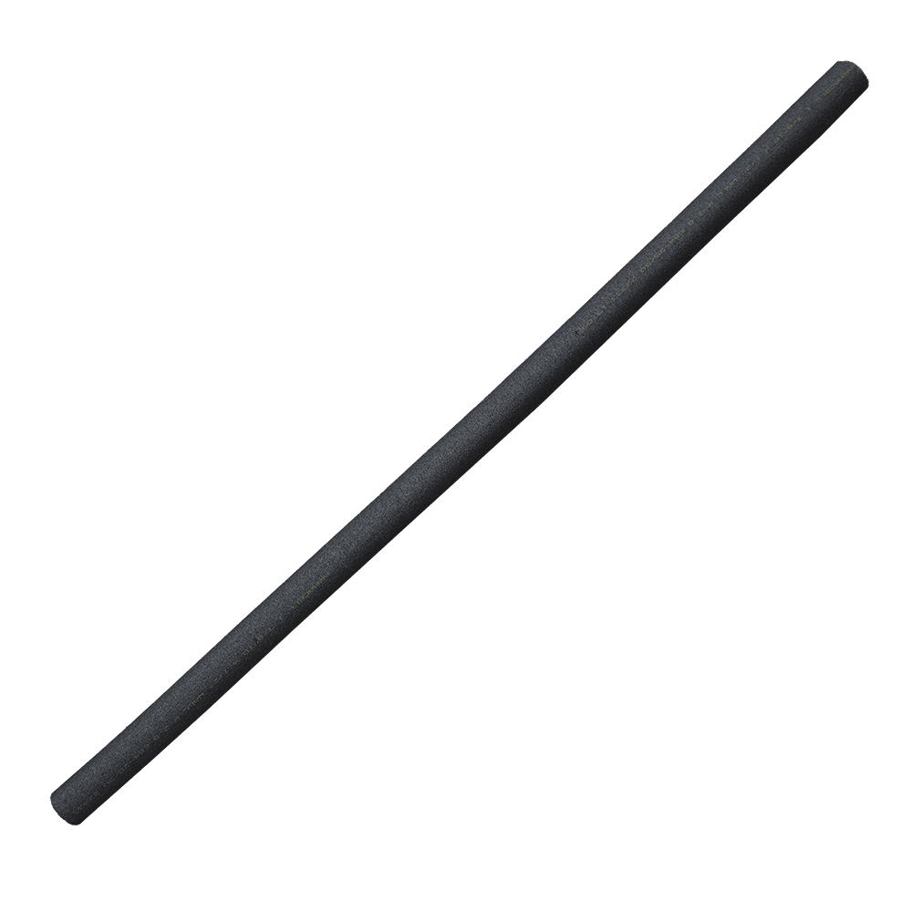 Tubular Insulation, 2-3/8" x 6' Polyolefin Foam Black Pre-Slit Pre-Glued Self-Seal