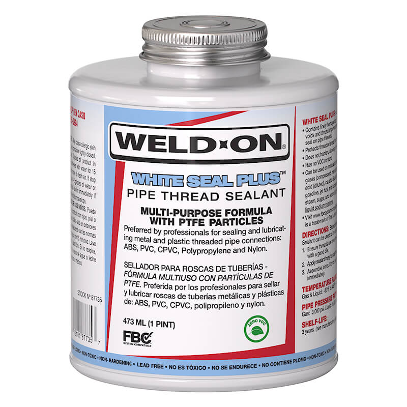 Threaded Sealant, 1 pt Can White Seal Plus Series Heavy-Duty Multi-Purpose Pipe