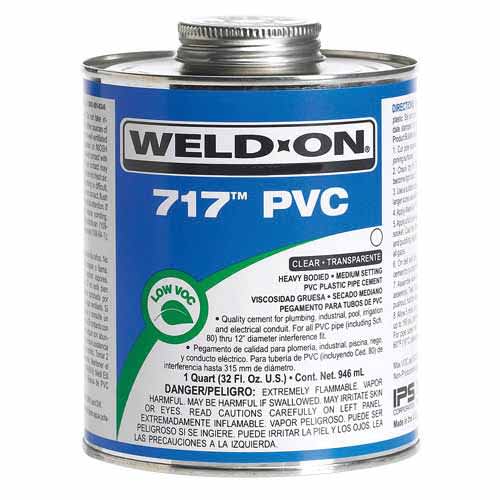 717 Series Low VOC PVC Cement, Gray, 1 qt Metal Can