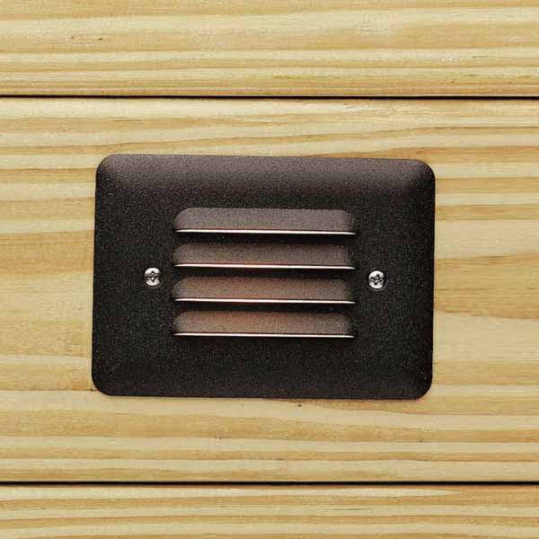 Step Light, 1 W Wedge T5 LED Textured Architectural Bronze Aluminum Louvered Mini